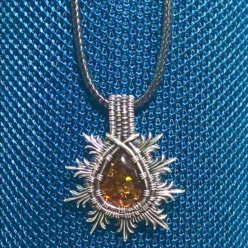 Baltic Amber Pendant Necklace